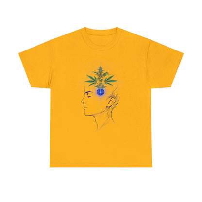 Mind Blossom T-Shirt — Botanical Head Illustration Tee