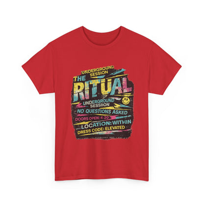 Ritual Graphic Tee — Vintage Neon Underground Session T-Shirt