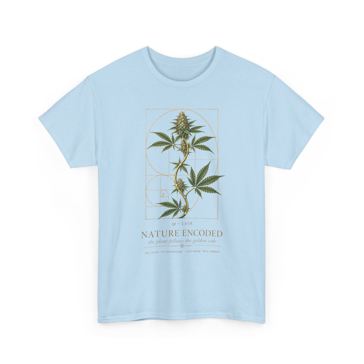 Botanical Cannabis T-Shirt — "Nature Uncoded" Graphic Tee