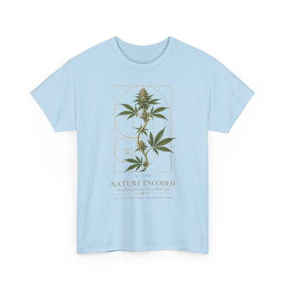Botanical Cannabis T-Shirt — "Nature Uncoded" Graphic Tee