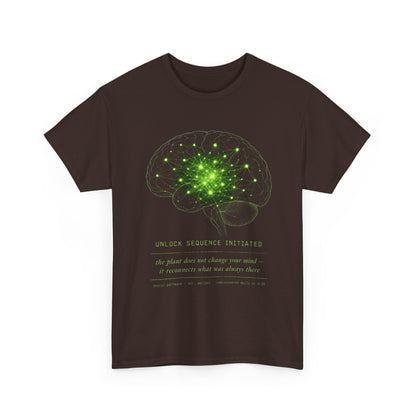 Brain Cell Science T-Shirt — Green Neural Network Anatomy Tee
