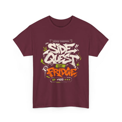 Funny Graffiti 'Side Quest: The Fridge' Graphic Tee — Gamer Streetwear T‑Shirt