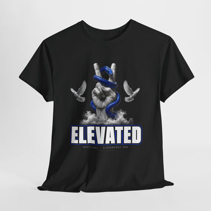 Elevated Graphic Tee — Peace Hand, Blue Snake & Doves