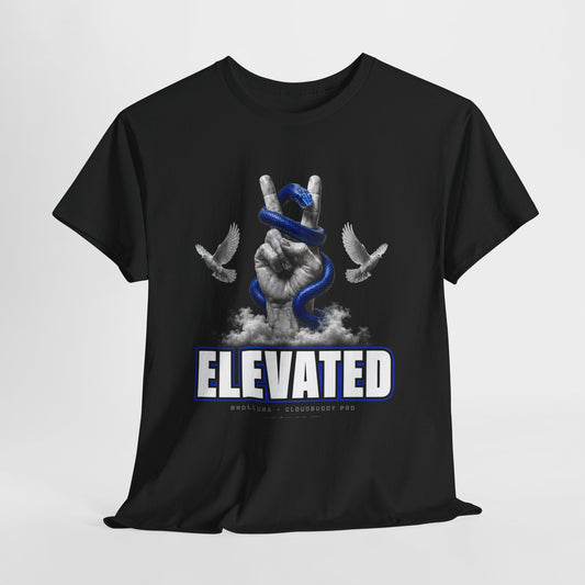 Elevated Graphic Tee — Peace Hand, Blue Snake & Doves