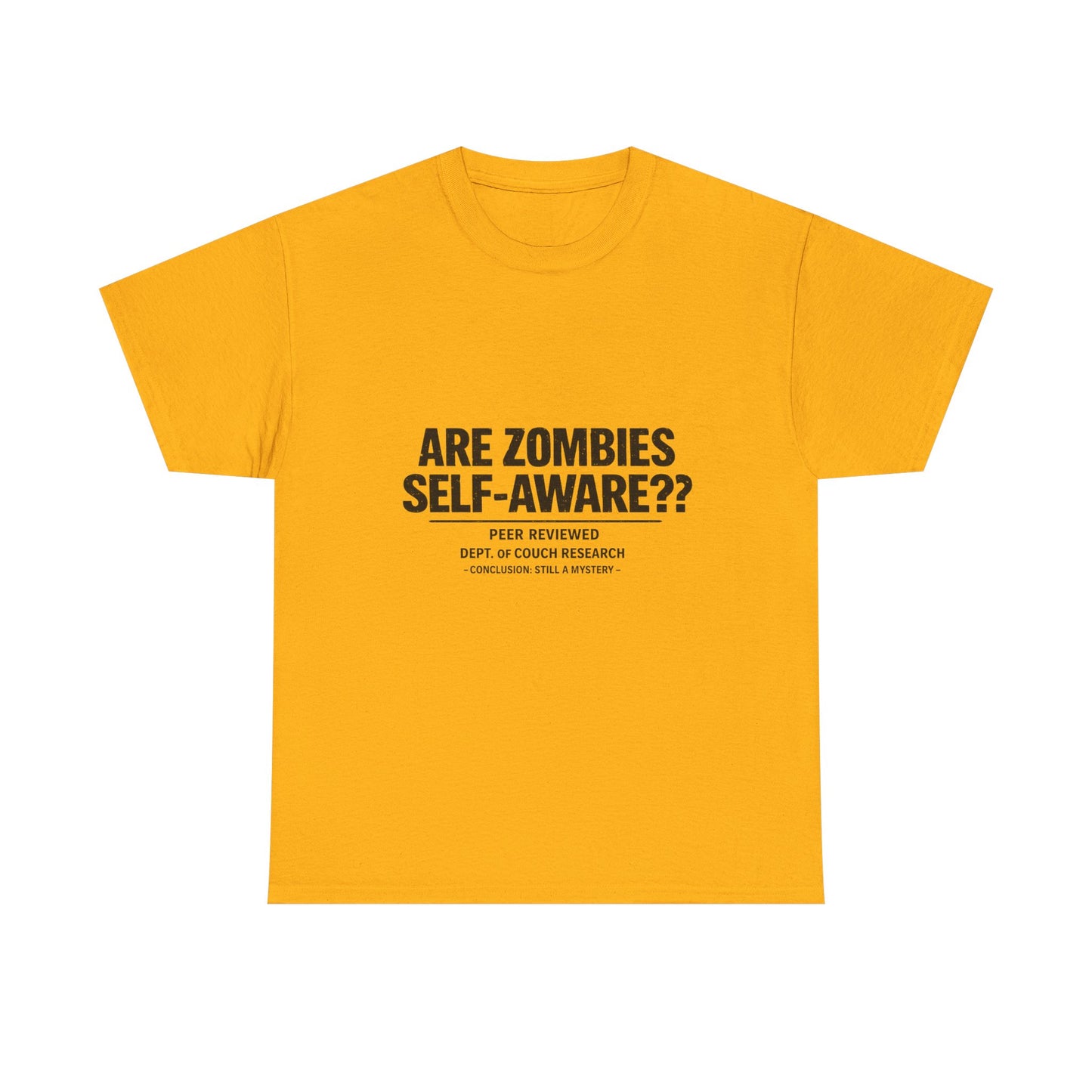 Funny Zombie Awareness Tee — "Are Zombies Self-Aware??" Graphic T-Shirt