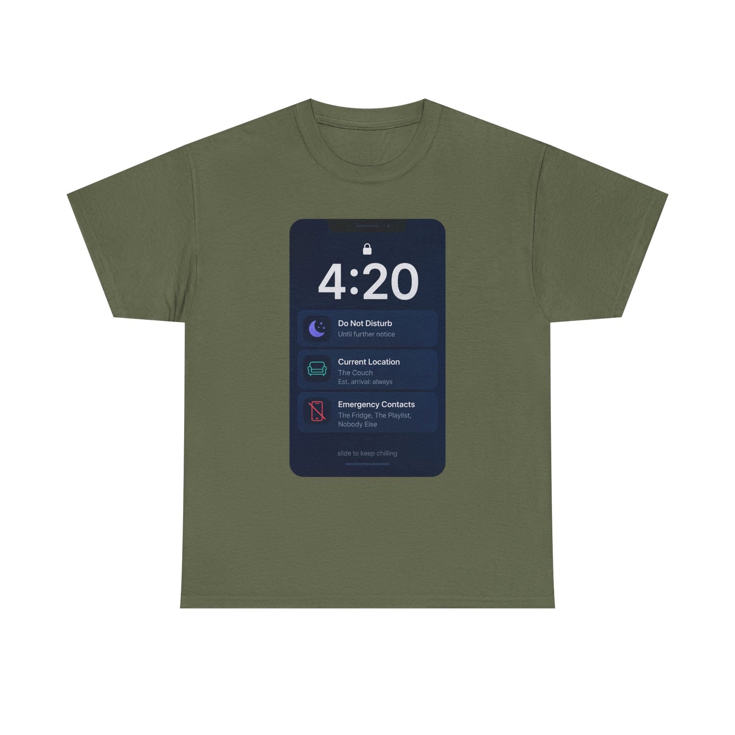 420 Phone Lockscreen Graphic Tee — Funny Stoner Shirt