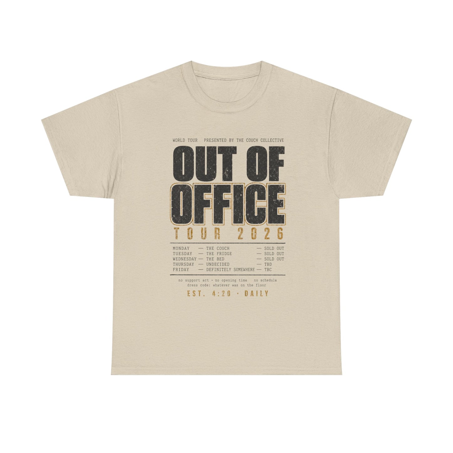 Out of Office Tour 2026 T‑Shirt — Vacation & Travel Graphic Tee