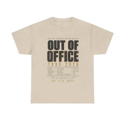 Out of Office Tour 2026 T‑Shirt — Vacation & Travel Graphic Tee