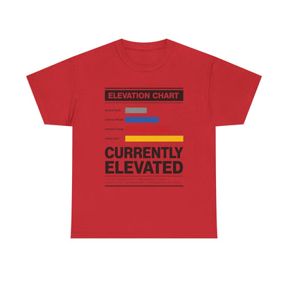 Funny Currently Elevated Tee — Elevation Chart Graphic T-Shirt