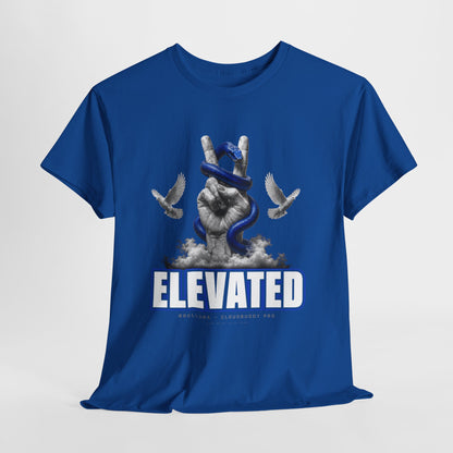 Elevated Graphic Tee — Peace Hand, Blue Snake & Doves