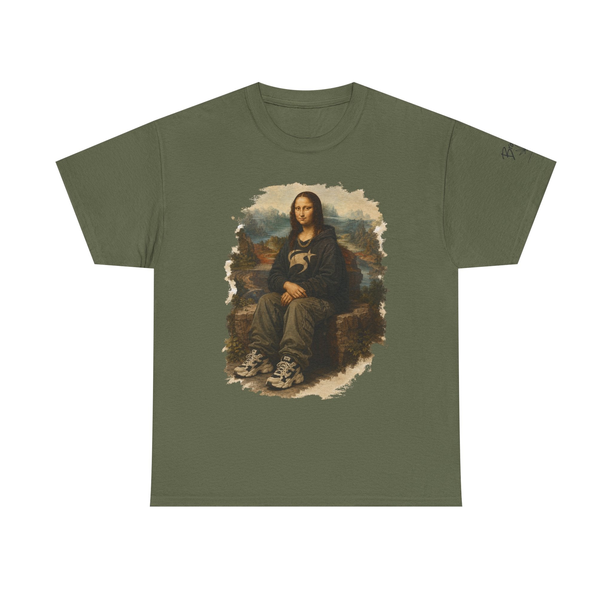 Mona Lisa Graphic Tee – Vintage Art Parody T-Shirt