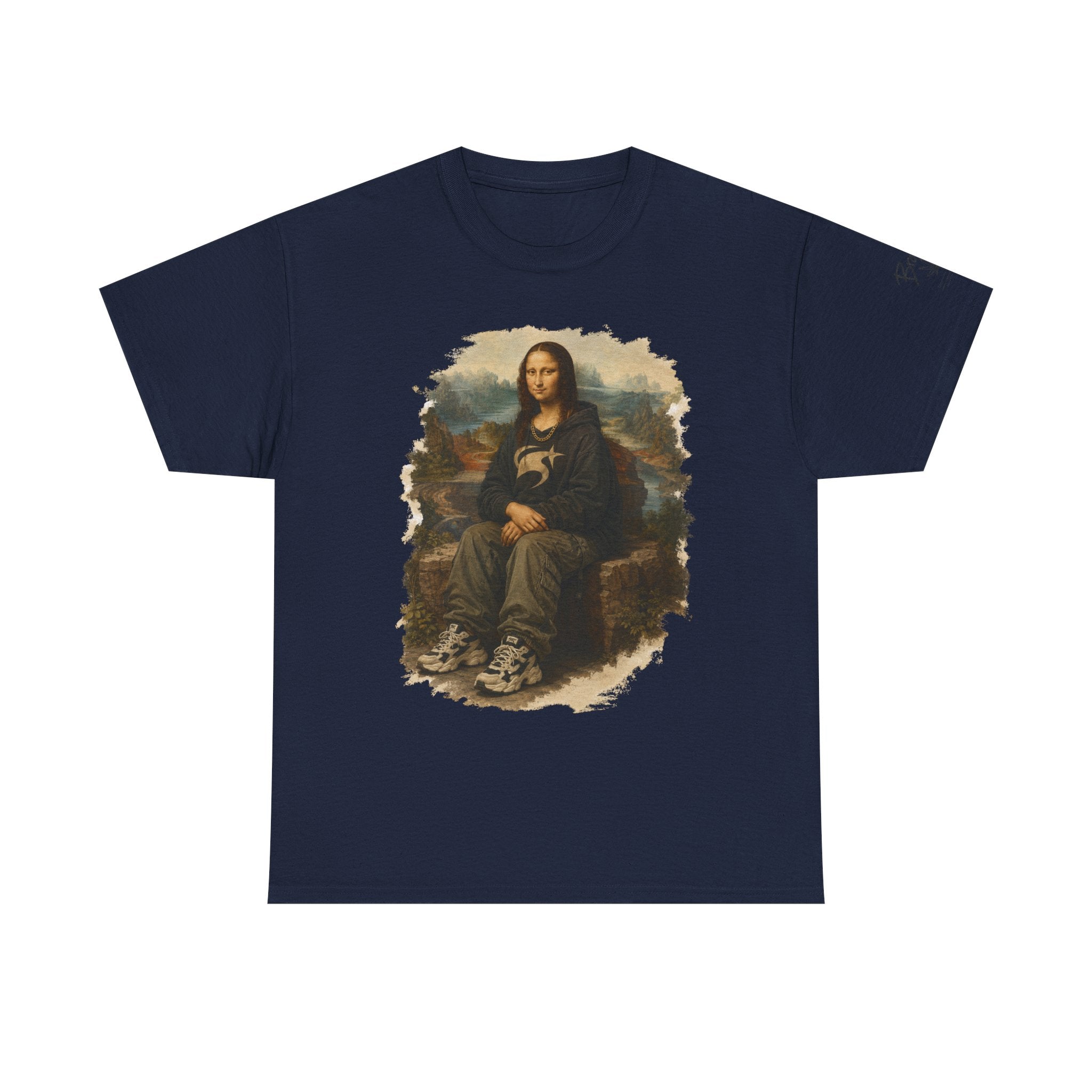 Mona Lisa Graphic Tee – Vintage Art Parody T-Shirt