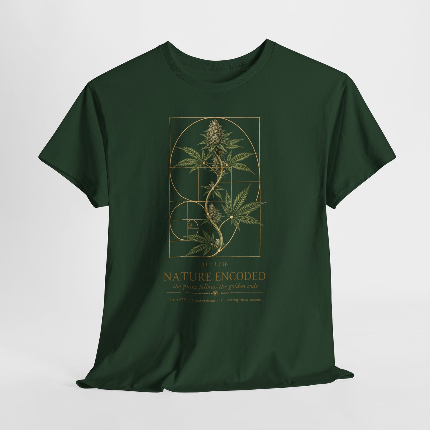 Botanical Cannabis T-Shirt — "Nature Uncoded" Graphic Tee