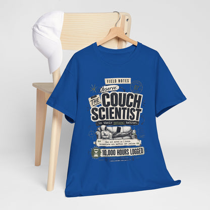 Funny Tee — "The Couch Scientist" Funny Vintage Sofa T-Shirt (10,000 Hours Logged)