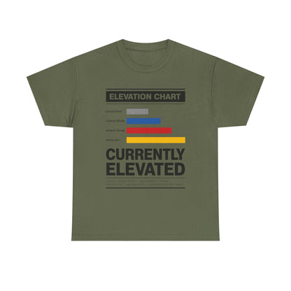 Funny Currently Elevated Tee — Elevation Chart Graphic T-Shirt