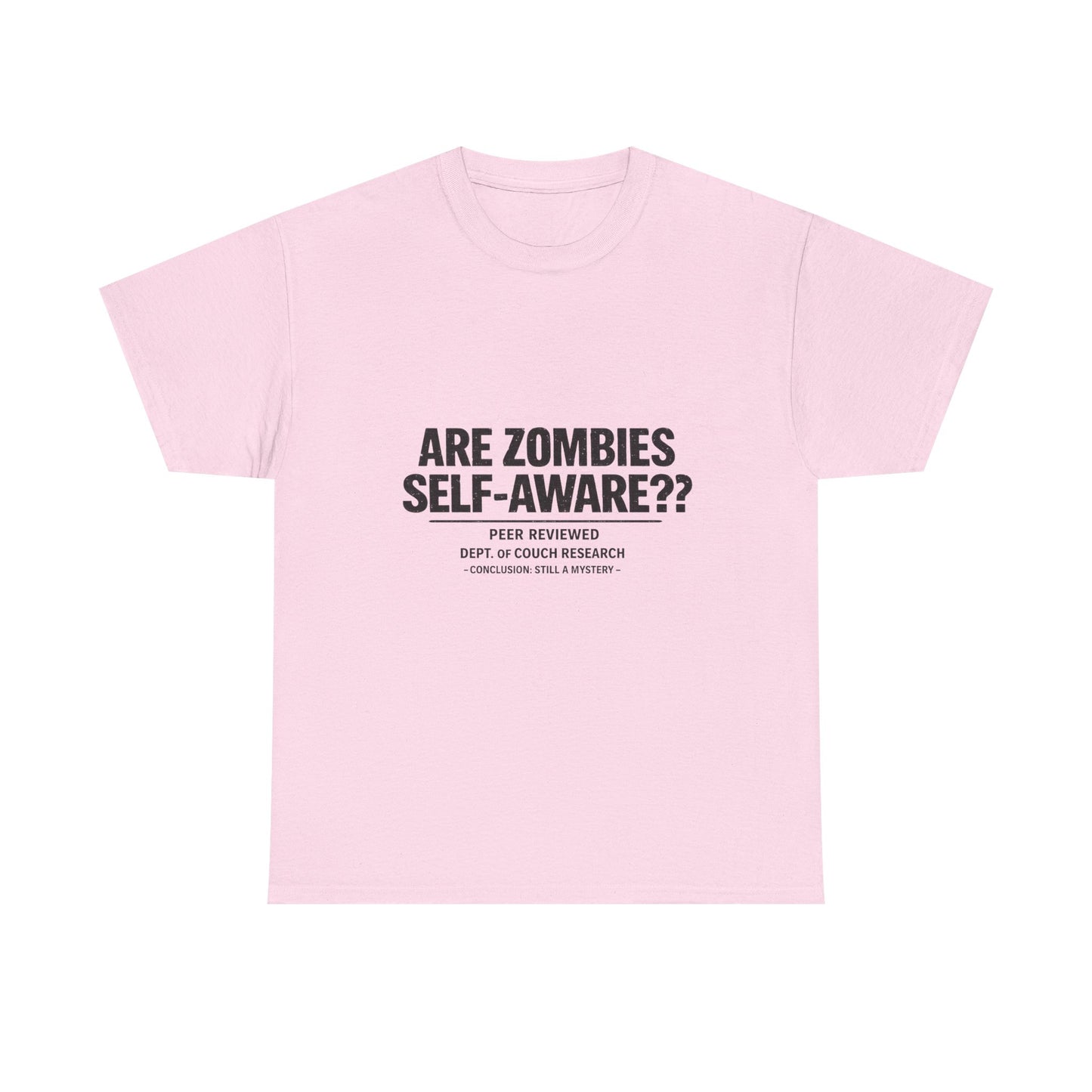 Funny Zombie Awareness Tee — "Are Zombies Self-Aware??" Graphic T-Shirt