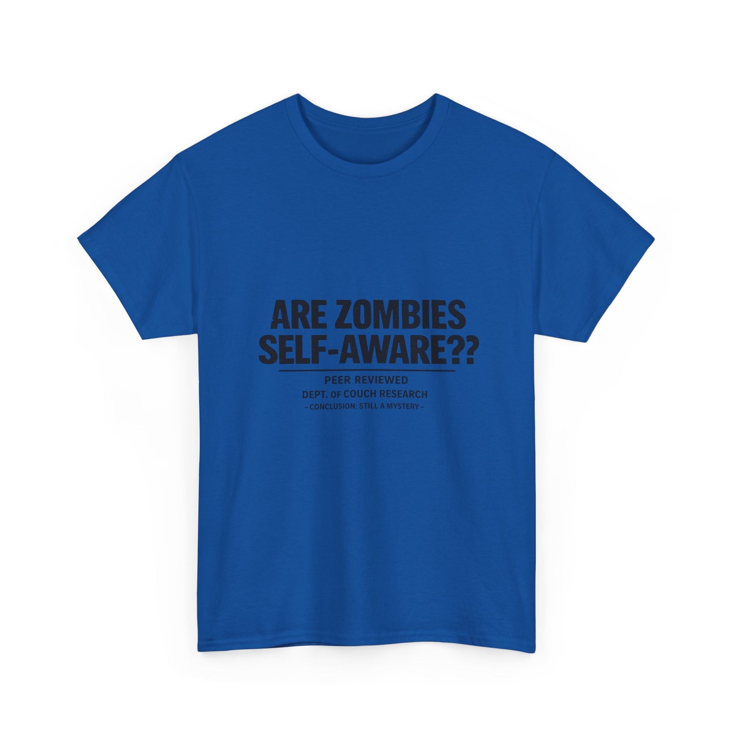 Funny Zombie Awareness Tee — "Are Zombies Self-Aware??" Graphic T-Shirt