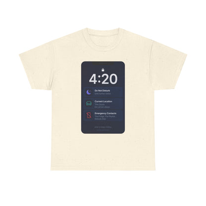 420 Phone Lockscreen Graphic Tee — Funny Stoner Shirt