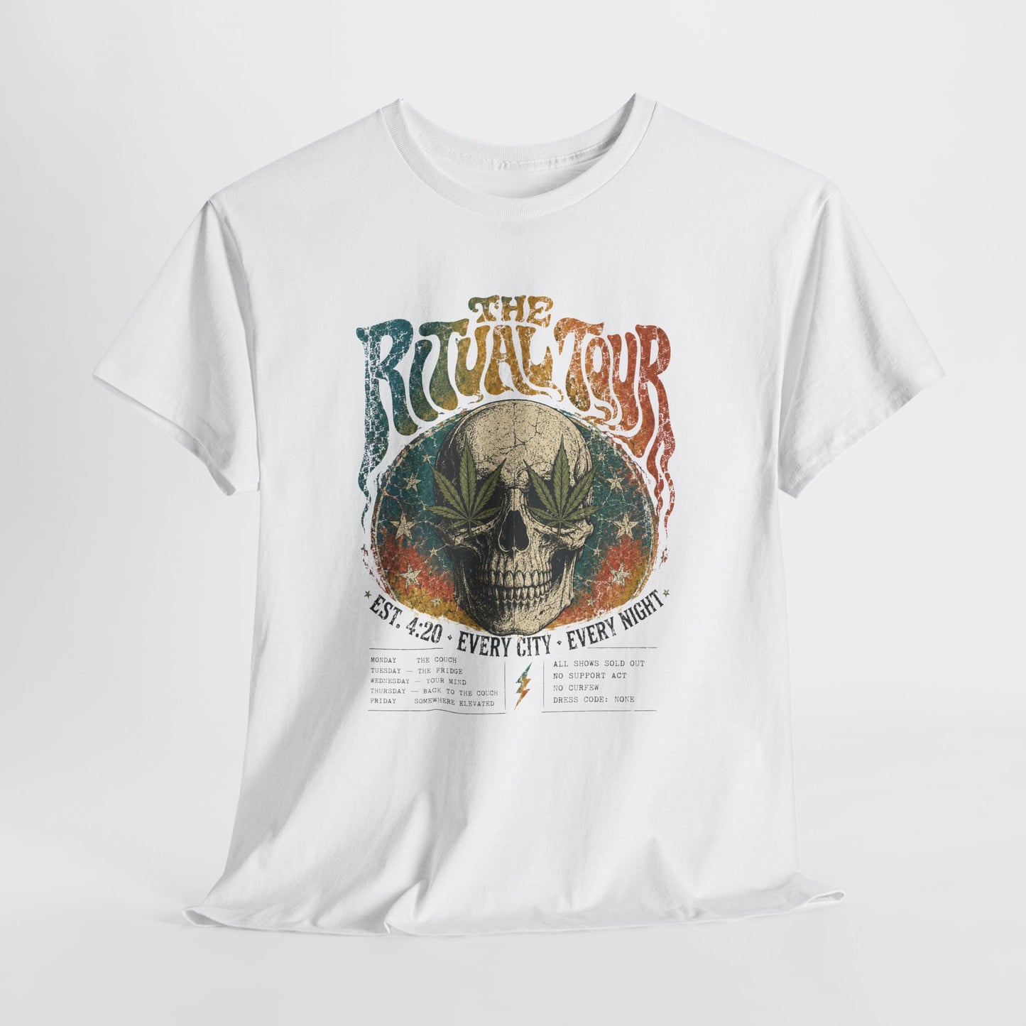 The Ritual Tour Skull Tee — Retro Vintage Rock Band Graphic T-Shirt