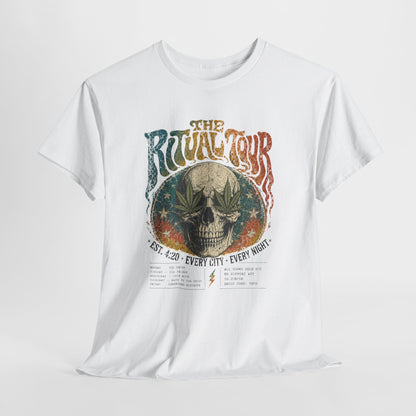 The Ritual Tour Skull Tee — Retro Vintage Rock Band Graphic T-Shirt