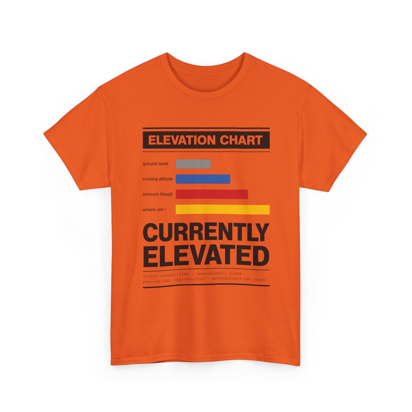 Funny Currently Elevated Tee — Elevation Chart Graphic T-Shirt
