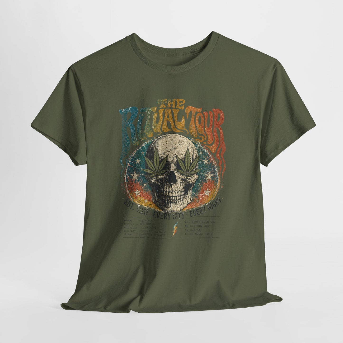 The Ritual Tour Skull Tee — Retro Vintage Rock Band Graphic T-Shirt