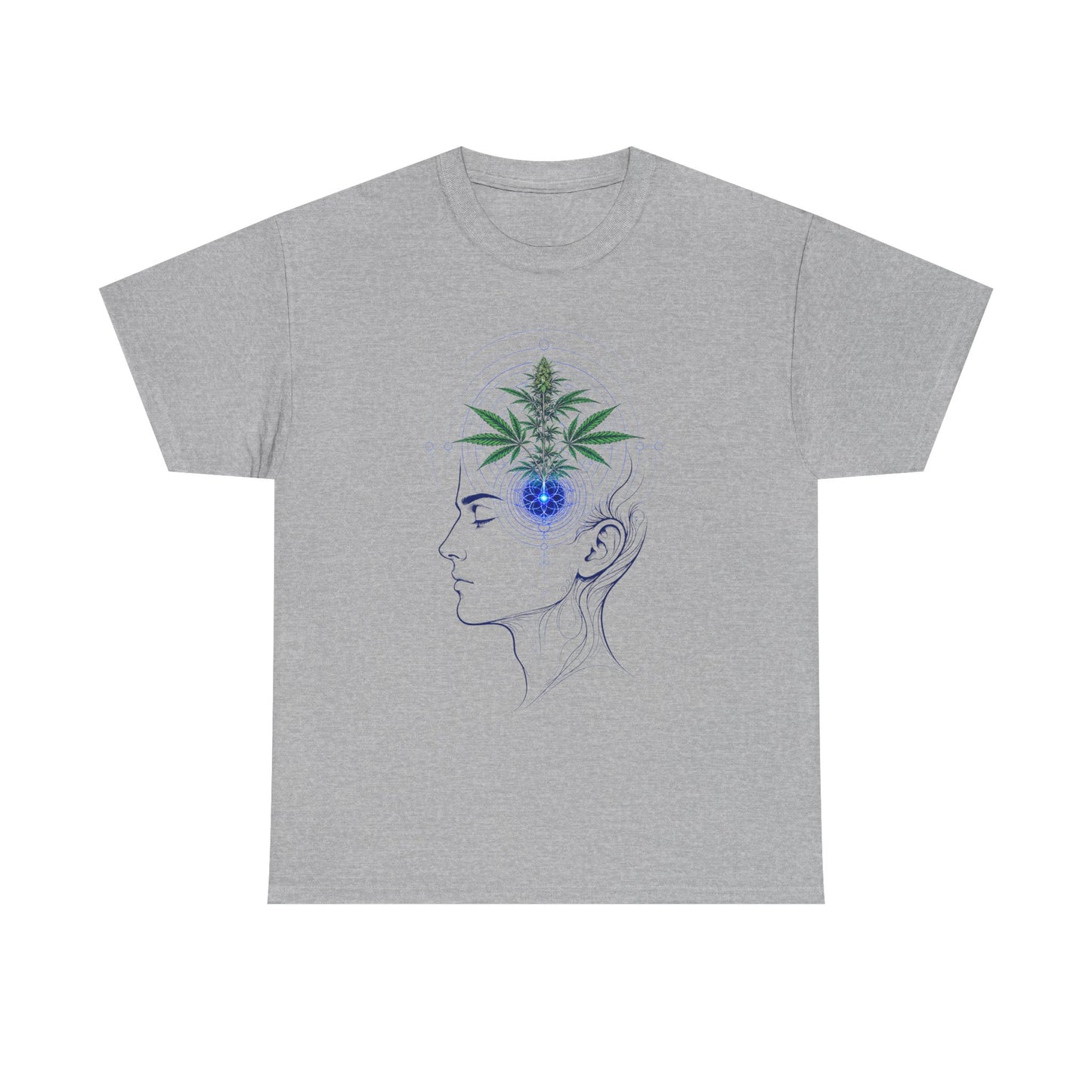 Mind Blossom T-Shirt — Botanical Head Illustration Tee