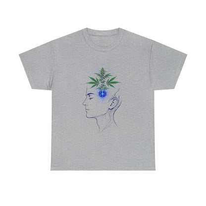 Mind Blossom T-Shirt — Botanical Head Illustration Tee