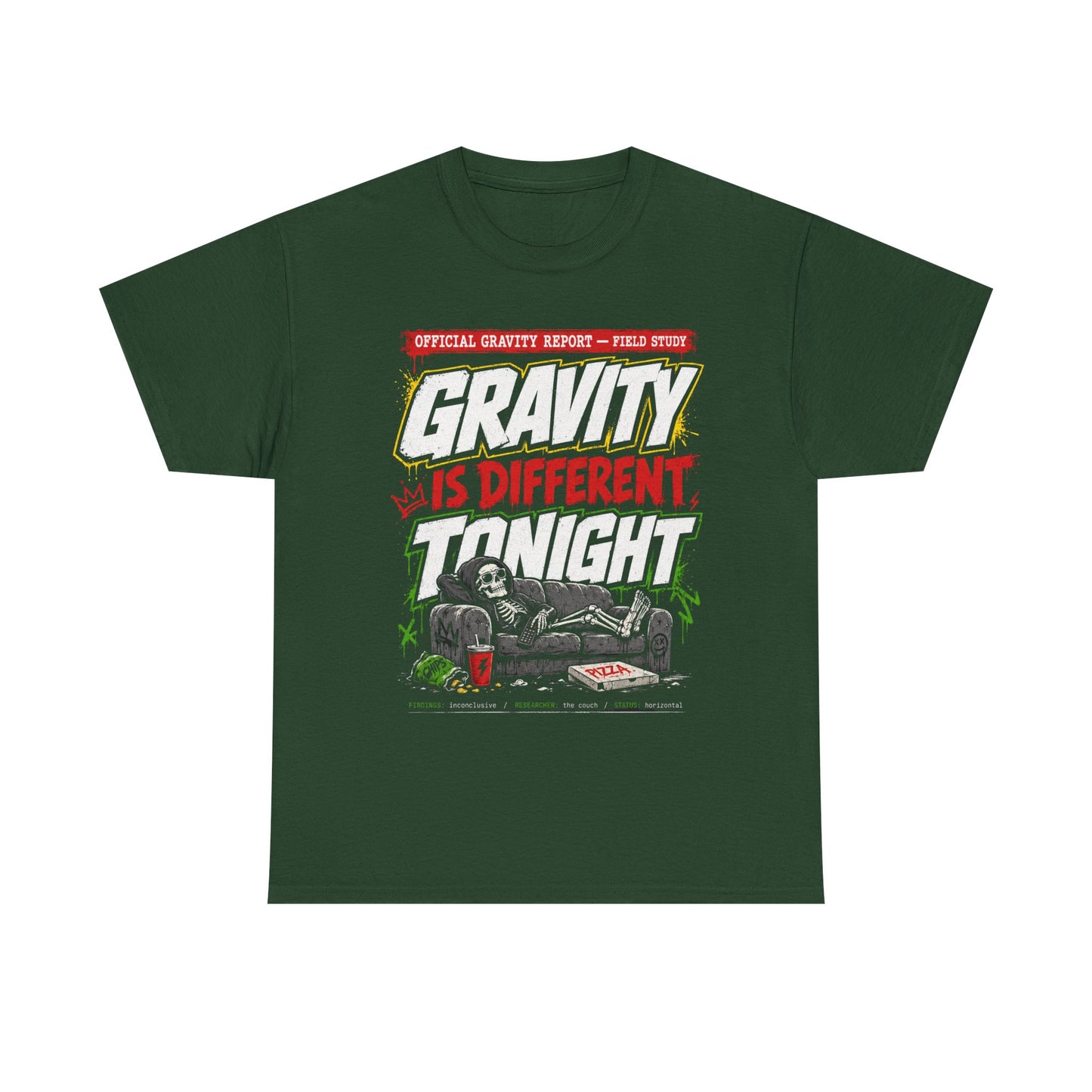 Funny Graphic Tee — 'Is Different' Retro Couch Illustration Shirt