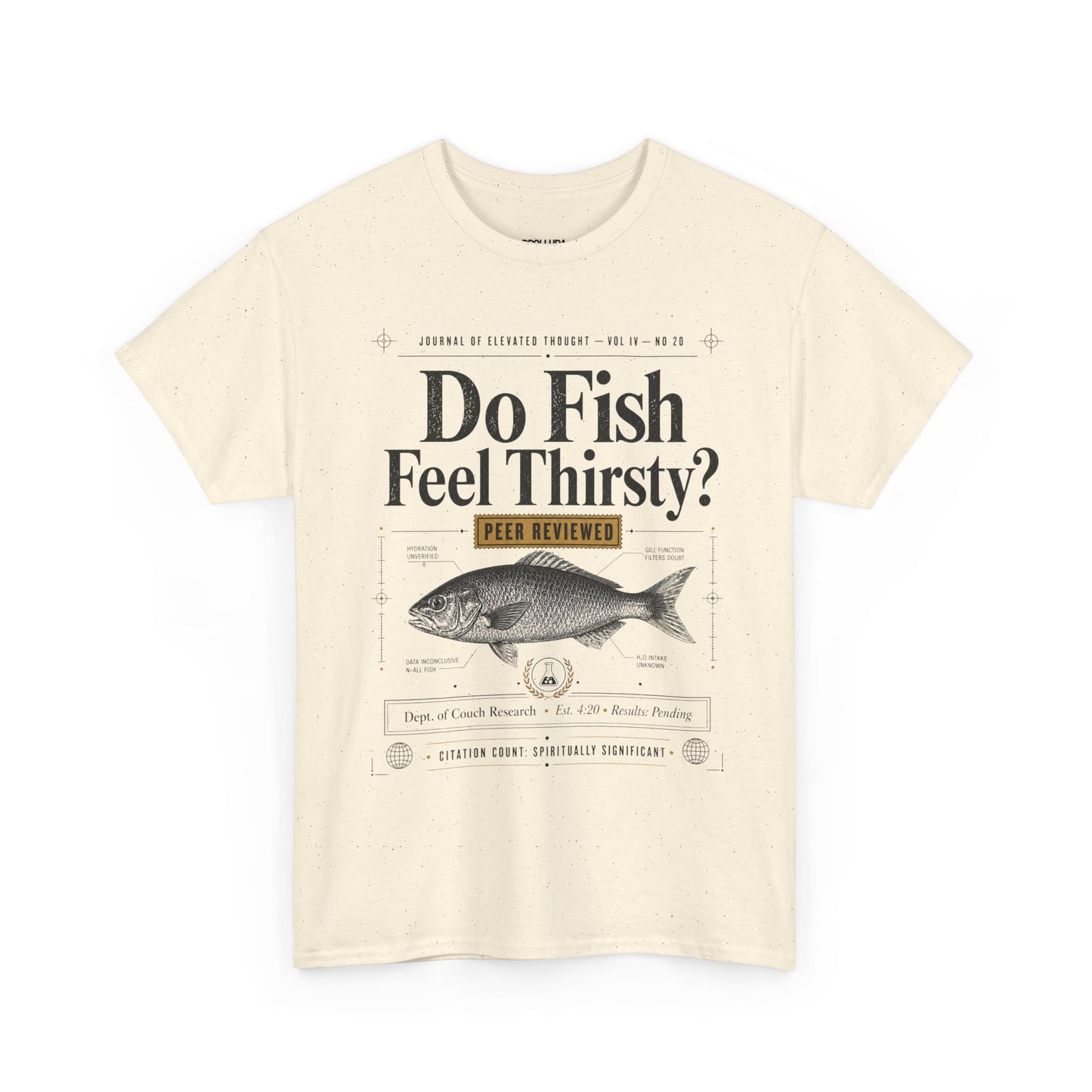 Funny T-Shirt — "Do Fish Feel Thirsty?" Vintage Fish Graphic Tee | Funny Science & Nature Shirt for Fishermen, Marine Lovers & Casual Wear