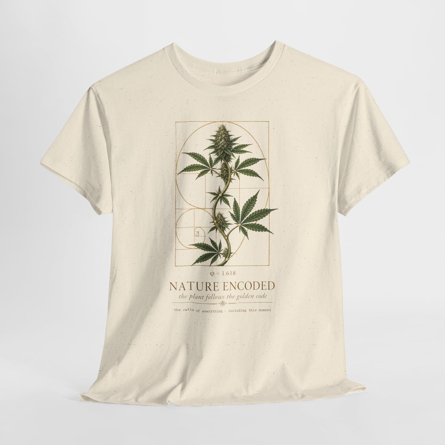 Botanical Cannabis T-Shirt — "Nature Uncoded" Graphic Tee