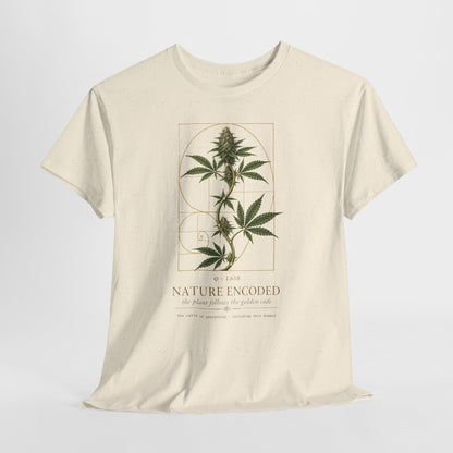 Botanical Cannabis T-Shirt — "Nature Uncoded" Graphic Tee