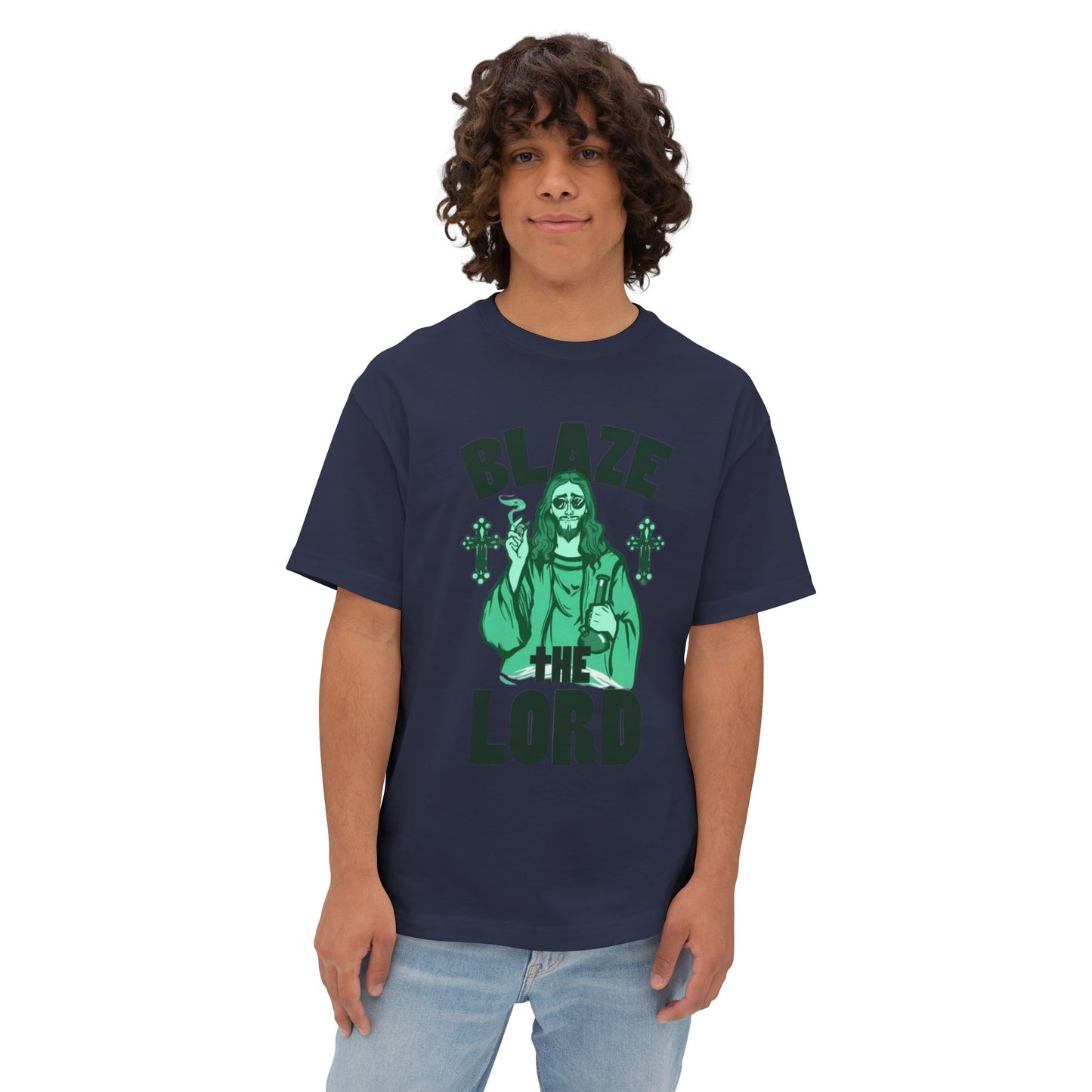 Graphic Tee — "Blaze The Lord" Religious Stoner Shirt