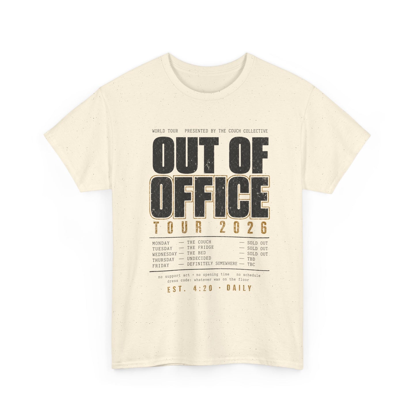 Out of Office Tour 2026 T‑Shirt — Vacation & Travel Graphic Tee