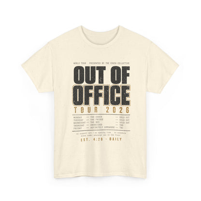 Out of Office Tour 2026 T‑Shirt — Vacation & Travel Graphic Tee