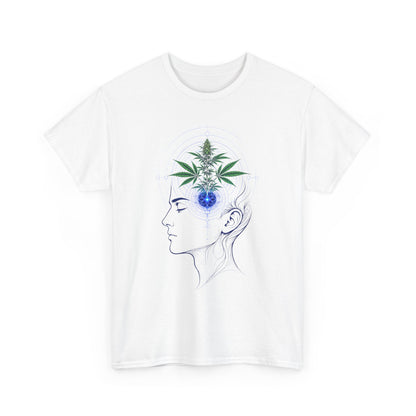 Mind Blossom T-Shirt — Botanical Head Illustration Tee