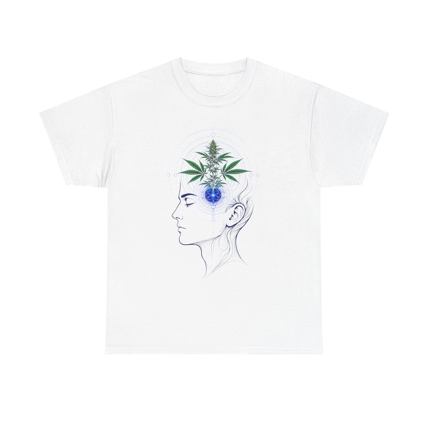 Mind Blossom T-Shirt — Botanical Head Illustration Tee