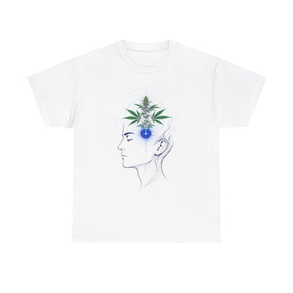 Mind Blossom T-Shirt — Botanical Head Illustration Tee