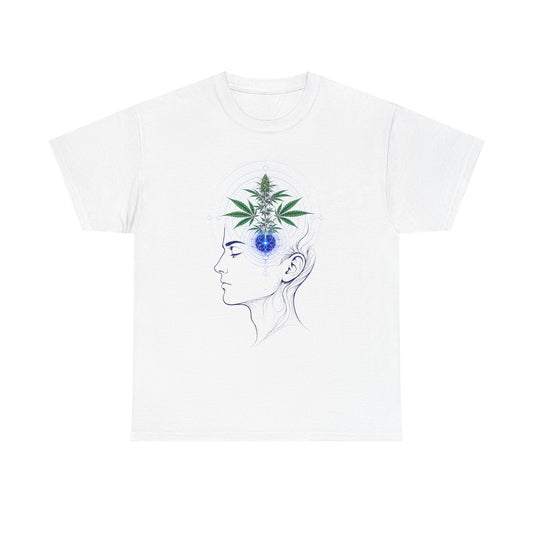 Mind Blossom T-Shirt — Botanical Head Illustration Tee