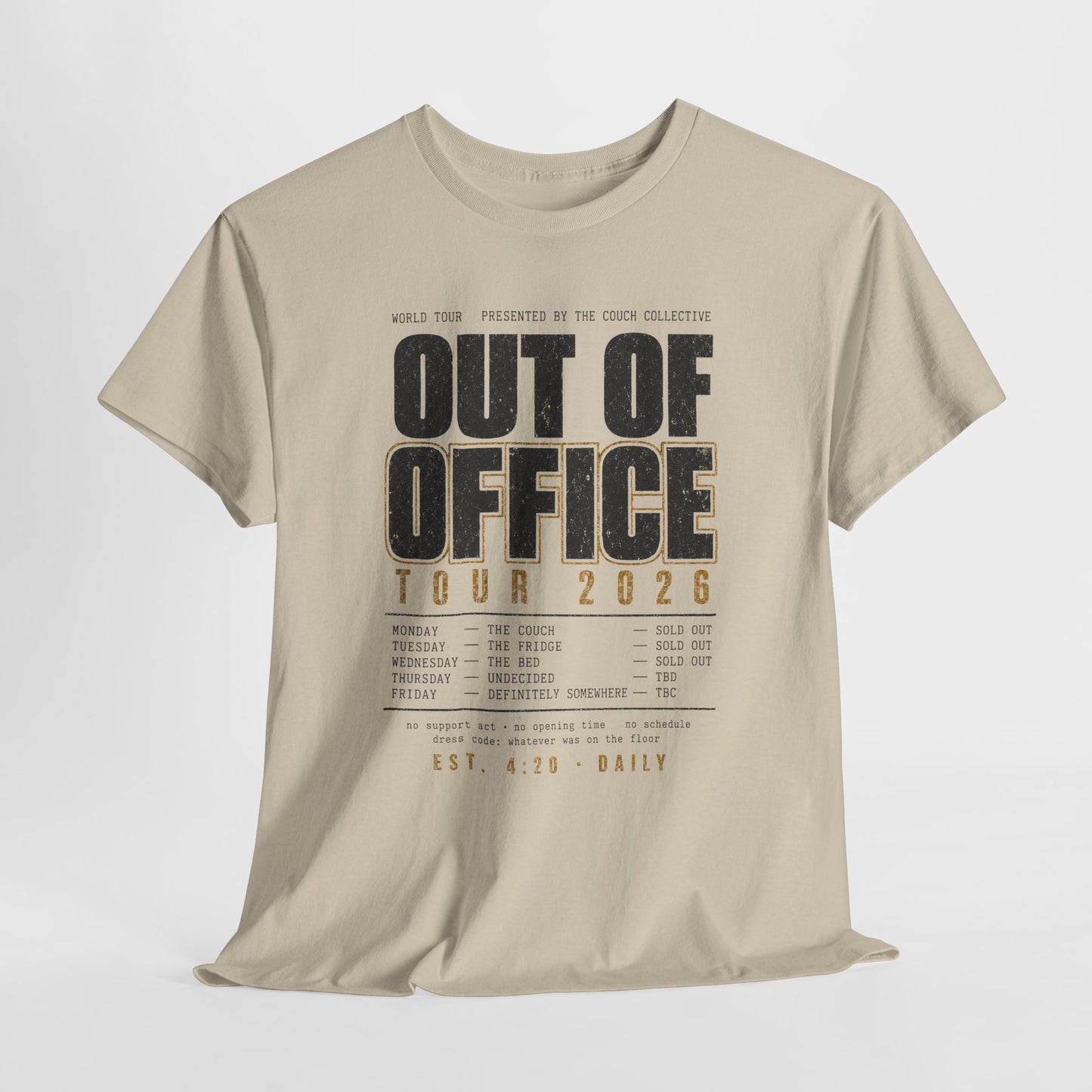 Out of Office Tour 2026 T‑Shirt — Vacation & Travel Graphic Tee