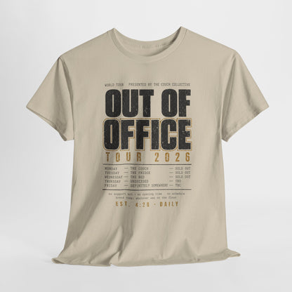 Out of Office Tour 2026 T‑Shirt — Vacation & Travel Graphic Tee