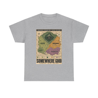Map Graphic T-Shirt — "Somewhere Good" Vintage Adventure Tee