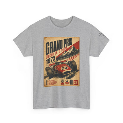 Grand Prix Vintage Racing Tee — Retro Circuit de LeMans 197X Car Poster