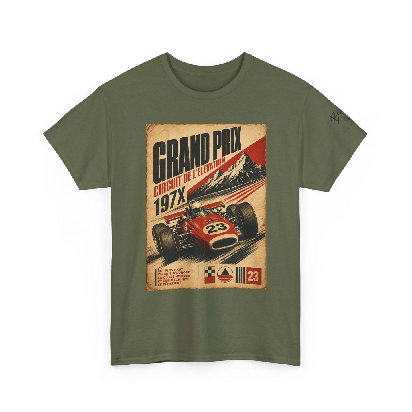 Grand Prix Vintage Racing Tee — Retro Circuit de LeMans 197X Car Poster