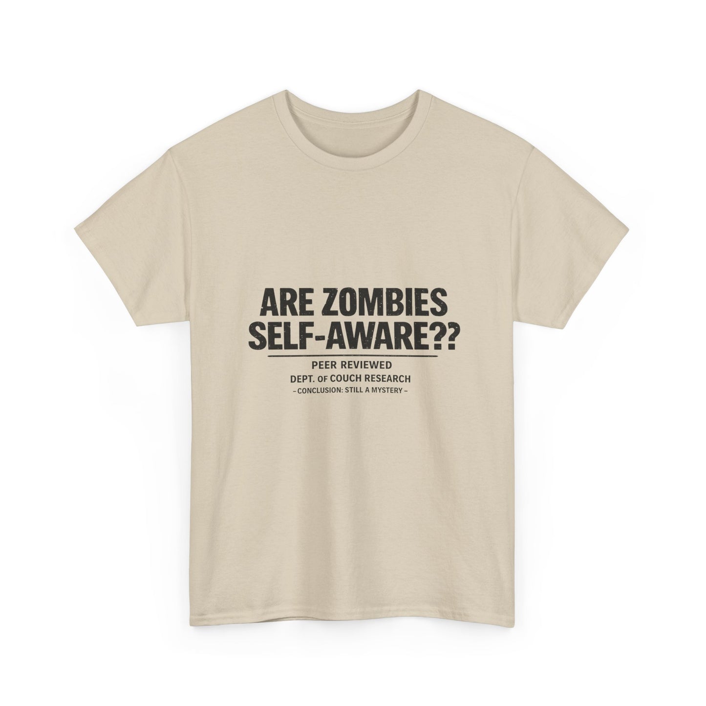 Funny Zombie Awareness Tee — "Are Zombies Self-Aware??" Graphic T-Shirt