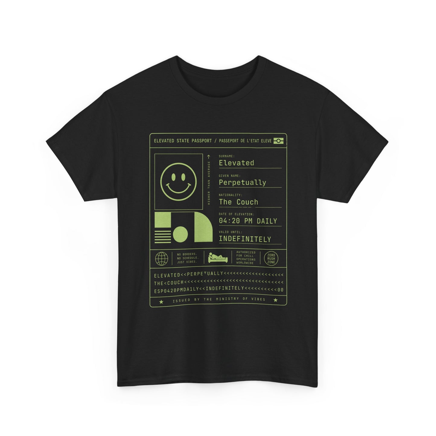 Funny Positive Data Graphic Tee — "Everything Is Fine" Minimalist Smiley Shirt