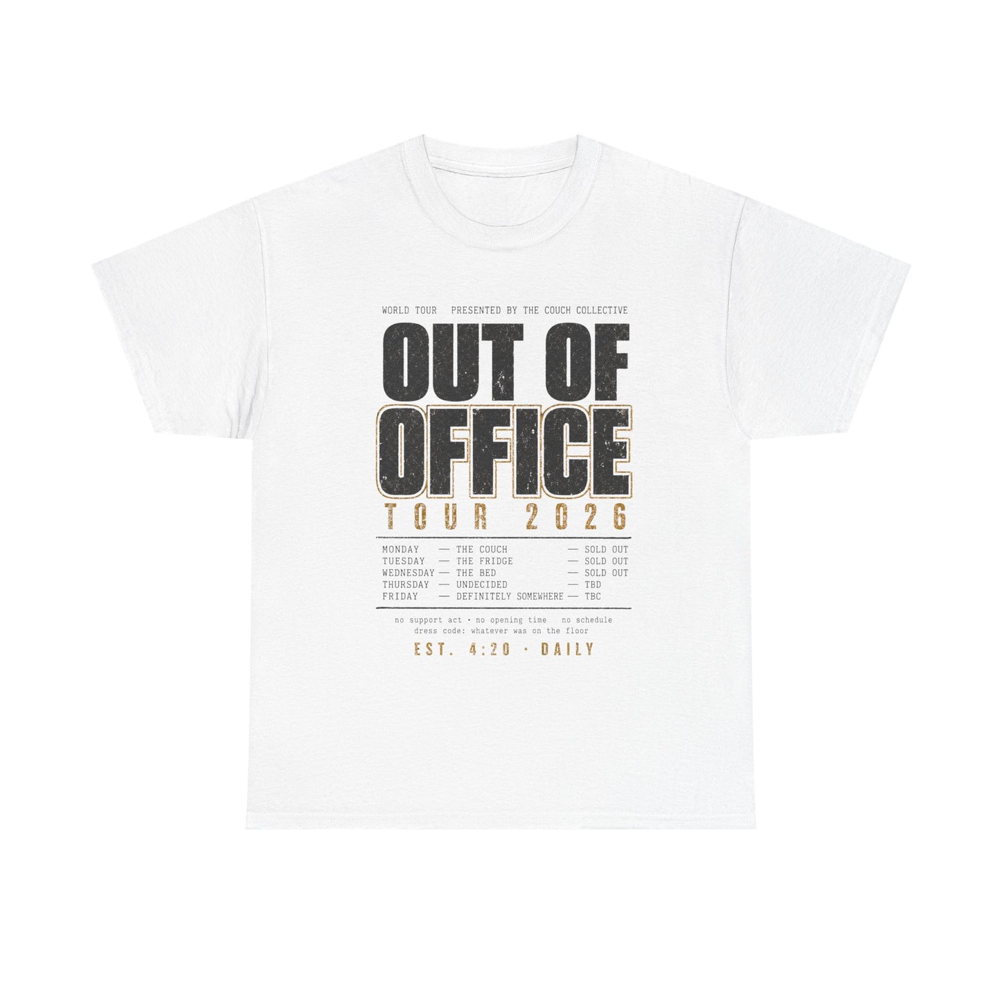 Out of Office Tour 2026 T‑Shirt — Vacation & Travel Graphic Tee