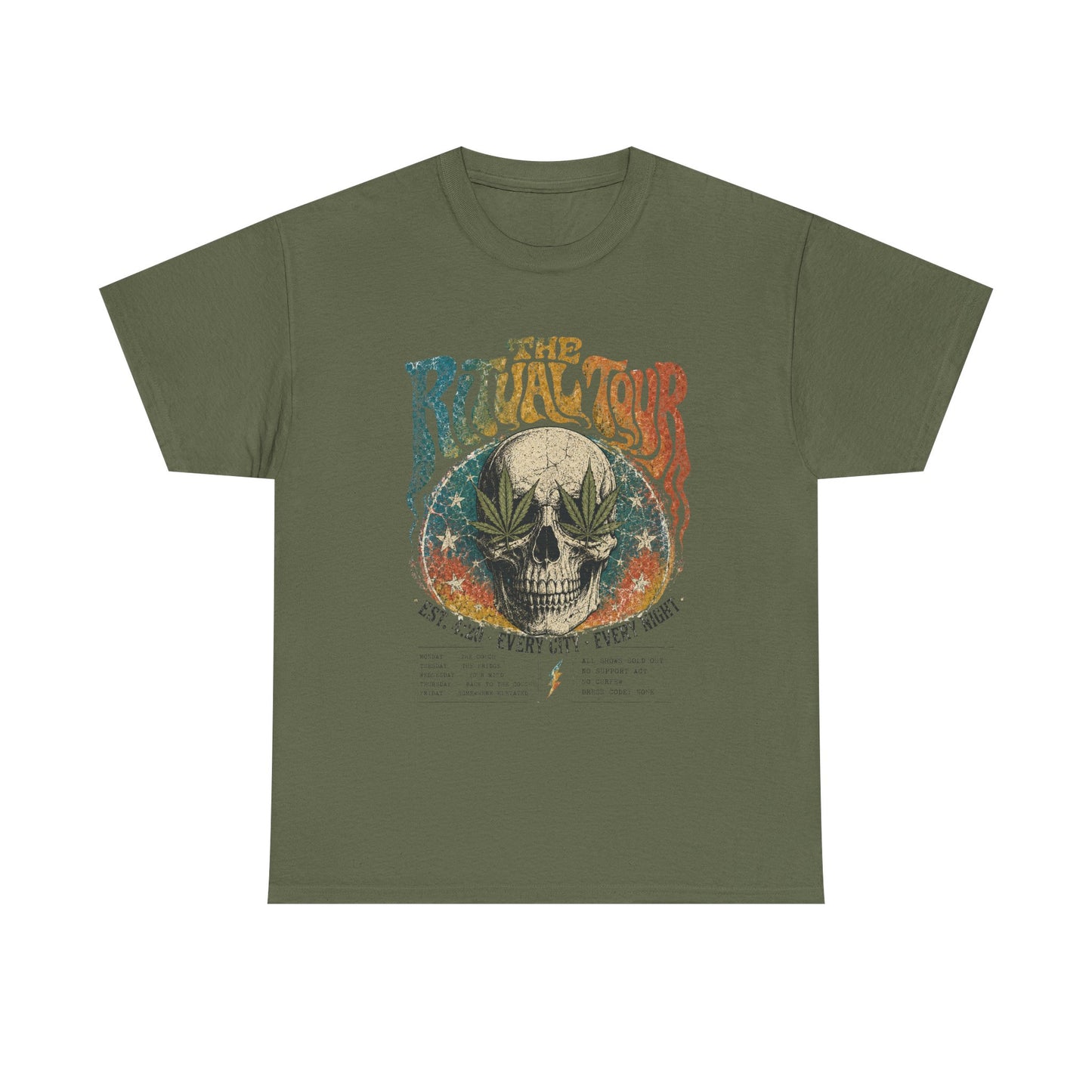 The Ritual Tour Skull Tee — Retro Vintage Rock Band Graphic T-Shirt