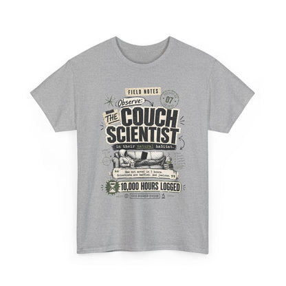 Funny Tee — "The Couch Scientist" Funny Vintage Sofa T-Shirt (10,000 Hours Logged)