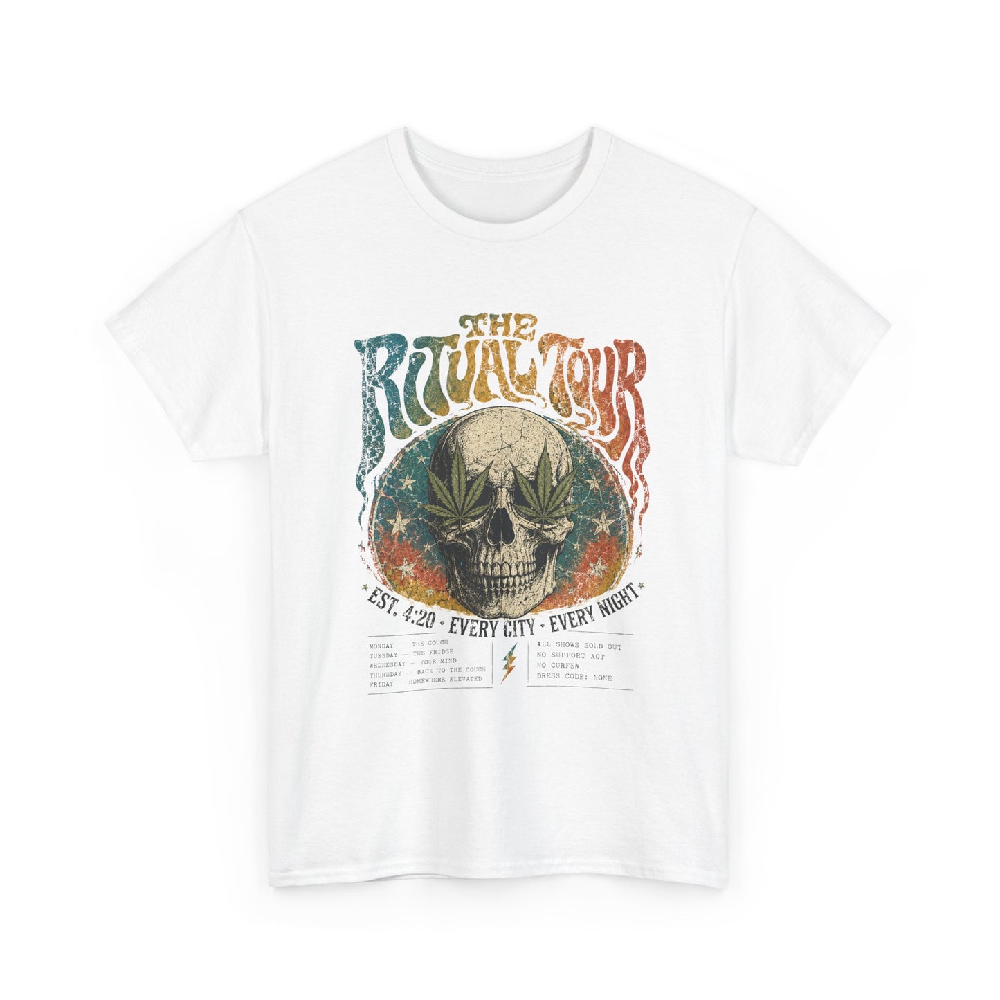 The Ritual Tour Skull Tee — Retro Vintage Rock Band Graphic T-Shirt